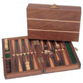 Wood Travel Backgammon Set - 6"